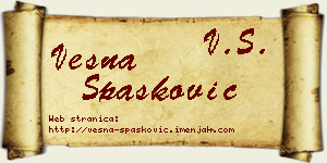Vesna Spasković vizit kartica